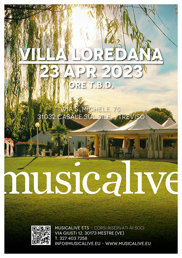 Musicalive - Live a Villa Loredana - 23 Aprile 2023